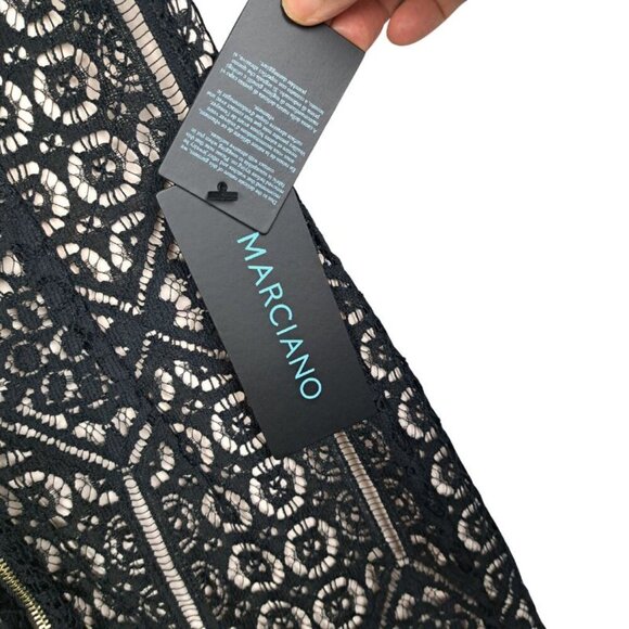 Guess by Marciano Black Lace Flower Pencil Dress Size 4 - Picture 11 of 13